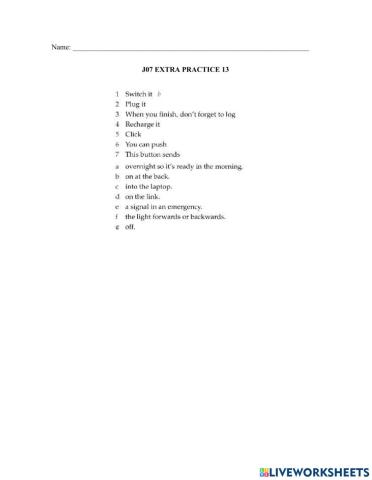 J07 Extra Practice 13