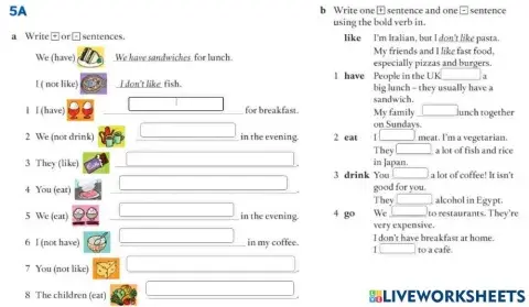 Present simple I, You, We, they