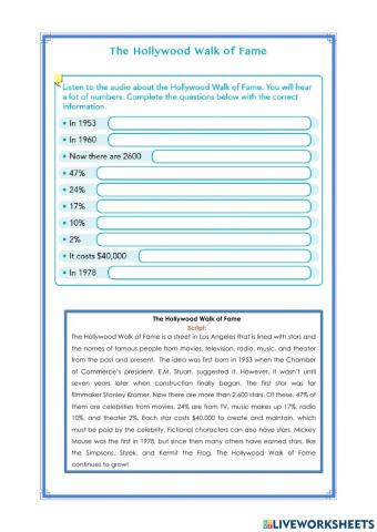 The Hollywood Walk of Fame