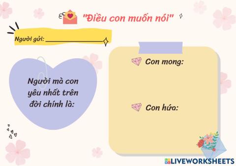 Điều con muốn nói