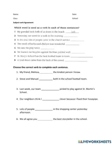 Subject-verb Agreement