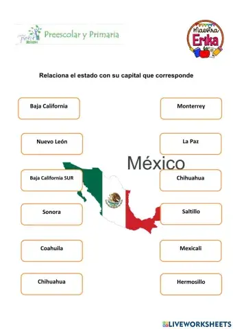 Estados y capitales del norte