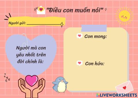 Điều con muốn nói