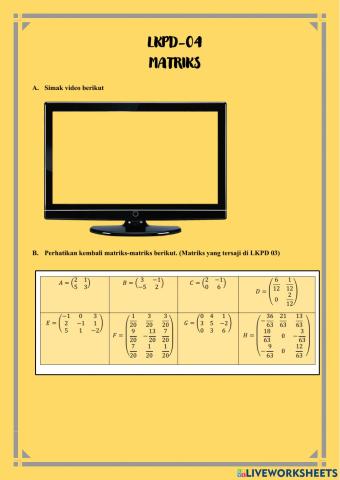 LKPD 04 : Matriks
