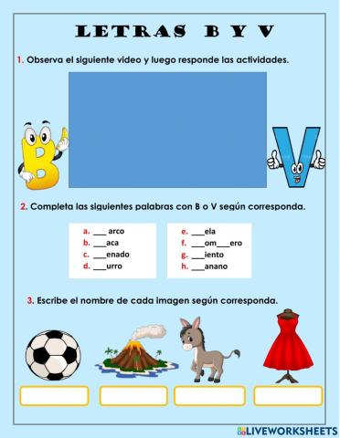 Letras B y V