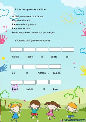 Ejercicios de lecto escritura