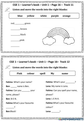 CGE1.U1.W3.Listening worksheet.Rosy