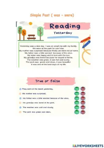 Simple Past - was were