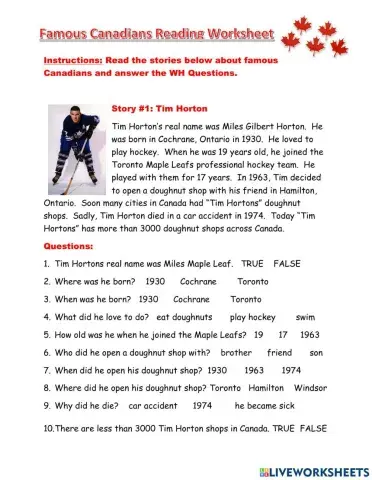 Famous Canadian Readings