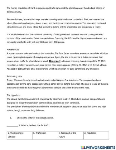 Transport of the Future