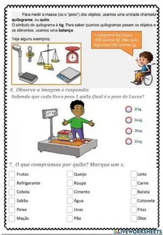 Atividades de matematica