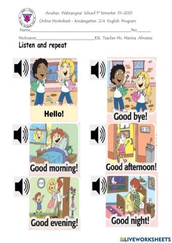 Greeting for Kids