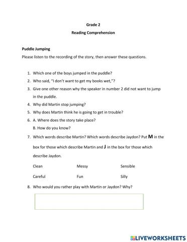 Reading Comprehension