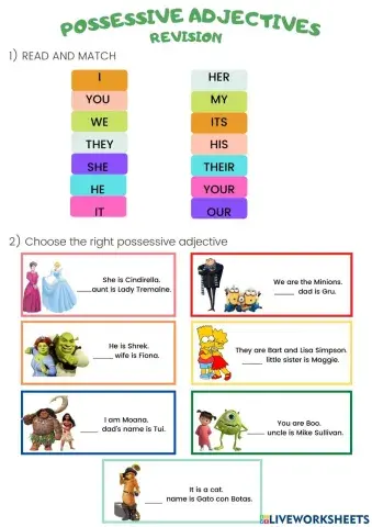 Revision Possessive Adjectives