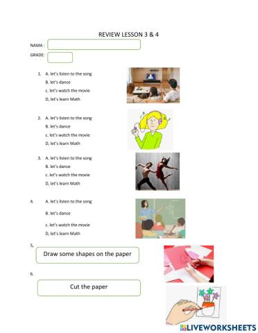 Review lesson 3 &4
