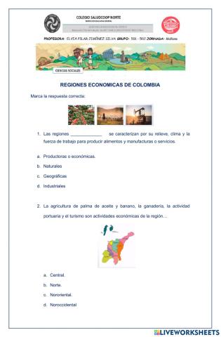  REGIONES GEOGRAFICAS DE COLOMBIA