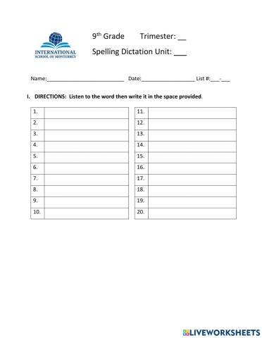 9-Spelling U5