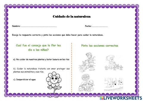 Cuidar la naturaleza