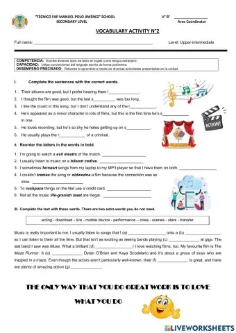 Vocabulary activity n°2