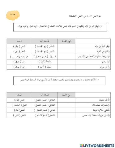 مير الجمل الخبرية من الجمل الإنشائية