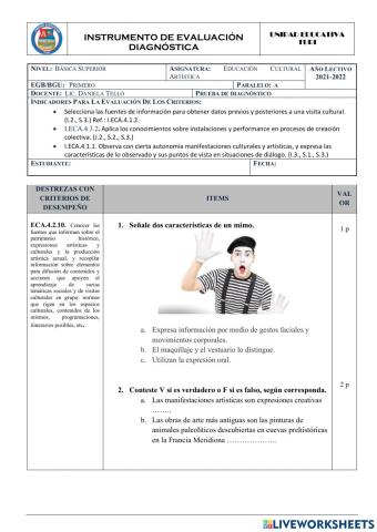 Prueba de diagnóstico de ECA