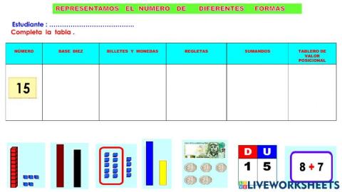 Representamos cantidades