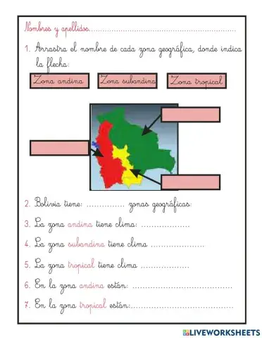 Zonas geográficas de Bolivia