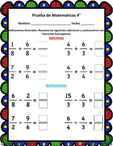 Fracciones homogéneas y heterogéneas