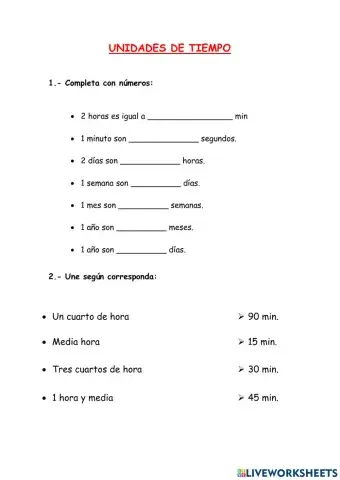 Unidades de medida de tiempo