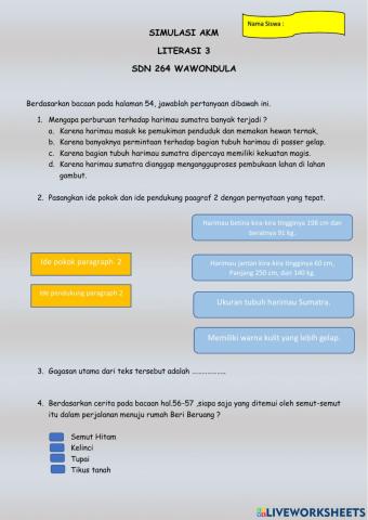 Simulasi AKM Literasi 3