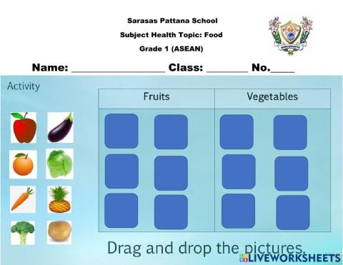 Fruits and vegetables