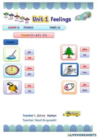 Unit 1 phonics