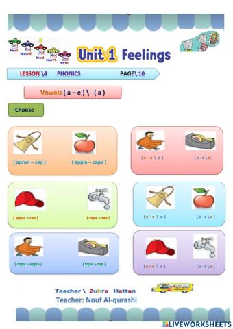 Unit 1 phonics page 10