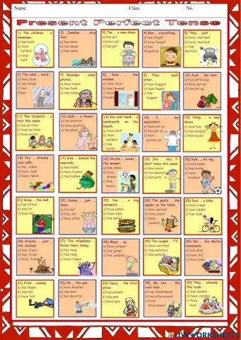 Present Perfect Test