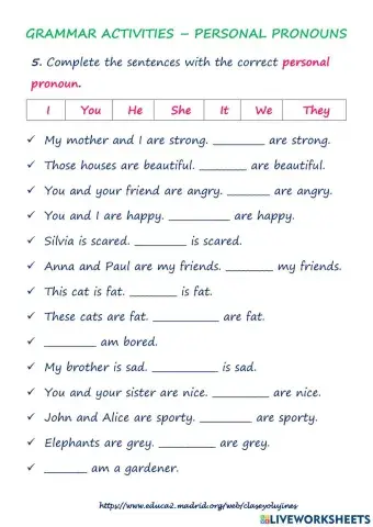 Personal Pronouns