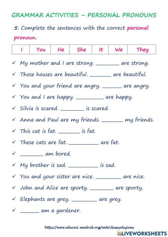 Personal Pronouns