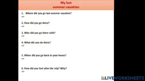 My last summer vacation