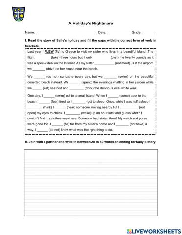 Past Simple Worksheet