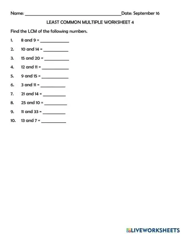 LCM 5 - September 16