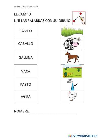 Unir palabras: el campo