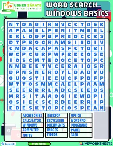 Word Search Windows Basics