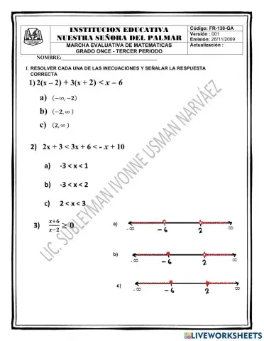 Funciones polinómicas y racionales