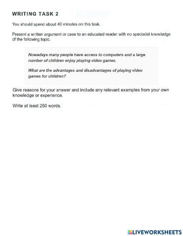 IELTS - Writing Essay