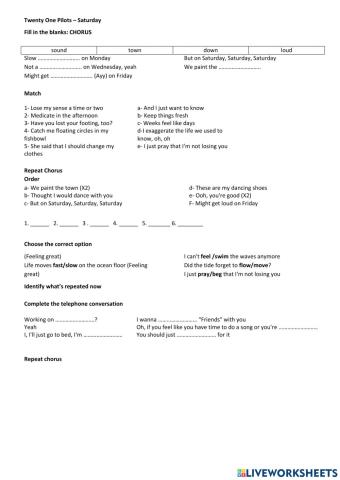 21 pilots - Saturday