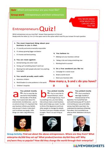 Entrepreneur Quiz