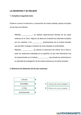 La geosfera y su relieve