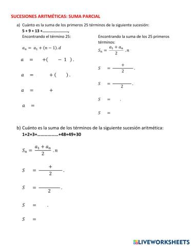 Sucesiones Aritméticas