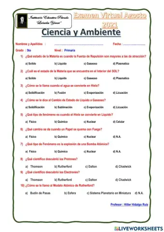 Examen de Ca 5to Prim