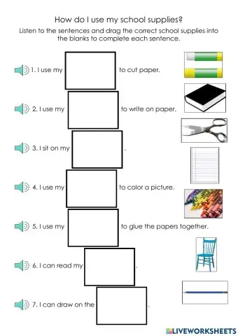 How do I use my school supplies?