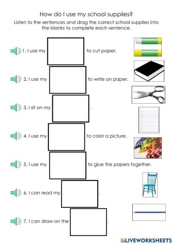 How do I use my school supplies?